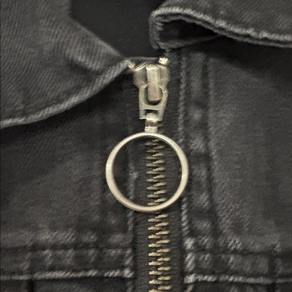 Long Tall Sally - Black denim jacket - Size 6 - Picture 5 of 9